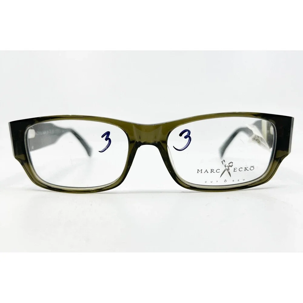 Marc Ecko Eyeglass Frames Kids Olive Green Blind Stitch 54-17-140